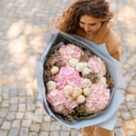 Trio bukiet (hortensje, wax, piwonie) - obrazek 3