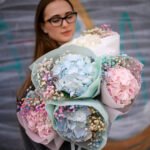 Duo bukiet (hortensja, gipsówka) - obrazek 2