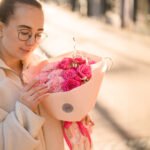 Trio bukiet (goździk, róża, amaranthus) — изображение 2