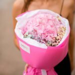 Duo bukiet (hortensja, gipsówka)