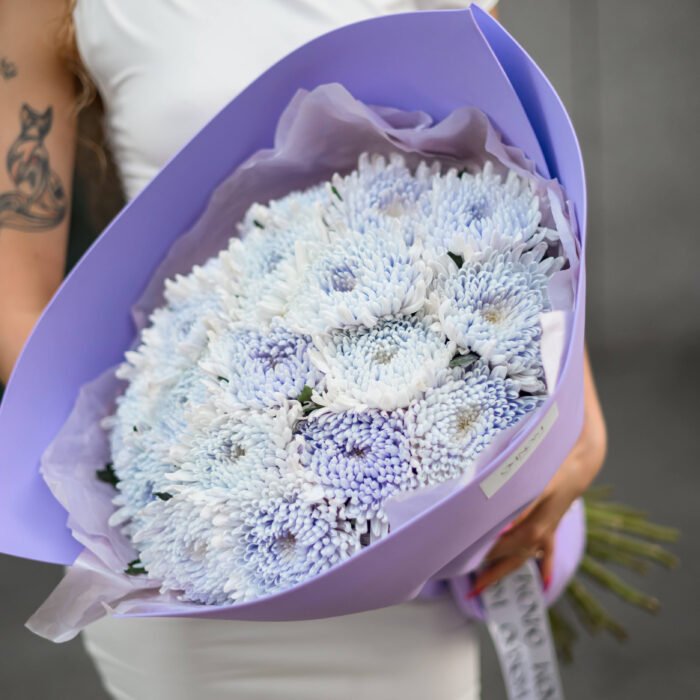 Bukiet fioletowych chryzantem - obrazek 3