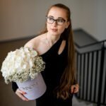 Flowerbox z hortensji i gipsówki