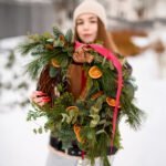 Wianek z pomarańczami i cynamonem