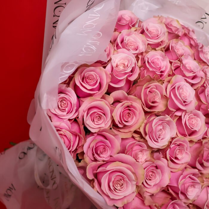 Bukiet różowych ekwadorskich róż — изображение 2