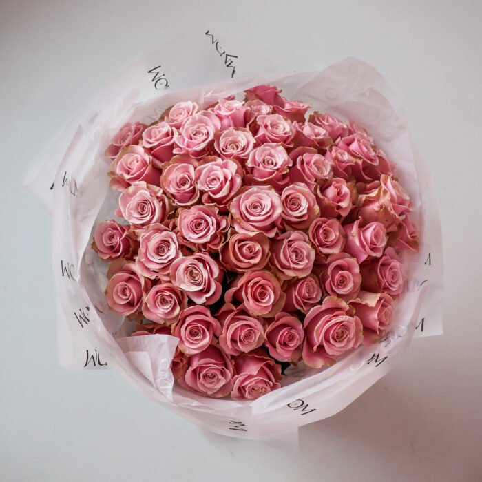 Bukiet różowych ekwadorskich róż — изображение 4