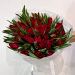 Bukiet czerwonych tulipanów