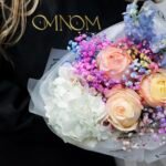 Bukiet z hortensji, róż i delfinium - Зображення 2