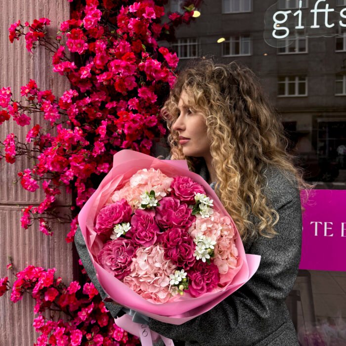 Bukiet z hortensją, country blues, oksypetalum - obrazek 3