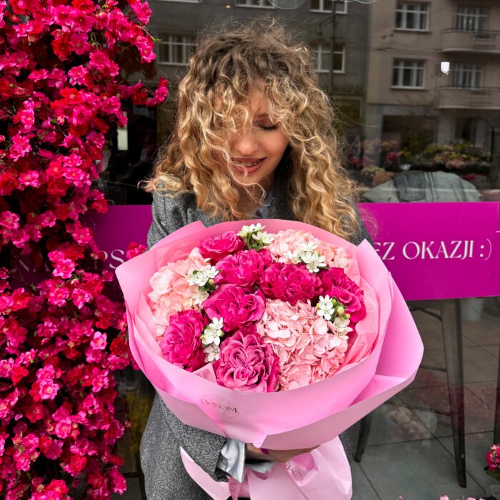 IMG_4574 Bukiet z hortensją, country blues, oksypetalum - obrazek 1