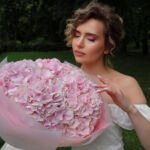 Bukiet z różowych hortensji