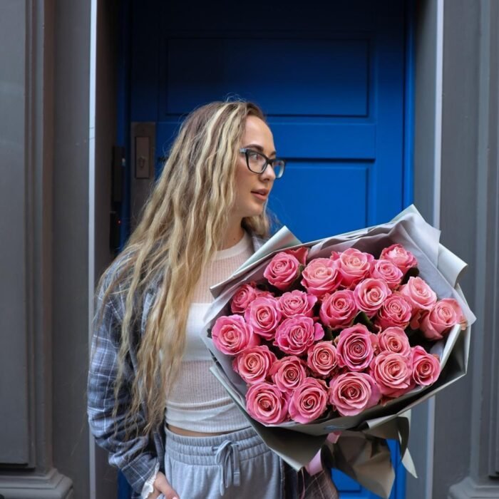 Bukiet z różowych róż — изображение 1