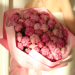 Luksusowy bukiet różowych peonii - obrazek 2