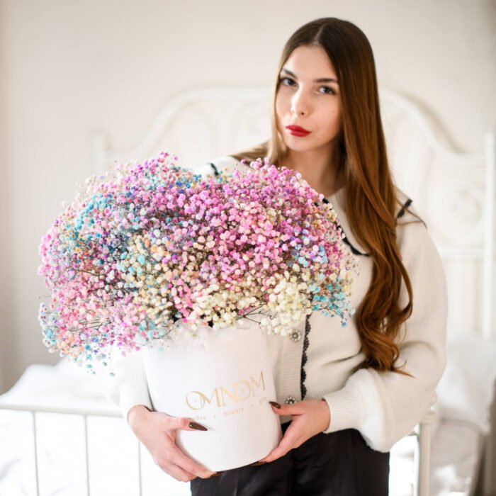 Flowerbox z kolorową gipsówką - Image 2