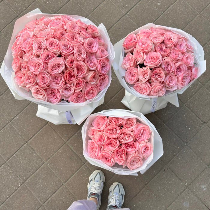 Bukiet z perfumowanych róż Pink O'Hara - obrazek 2