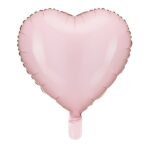 Balon foliowy Serce, 45 cm, jasny różowy