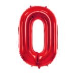 Balon foliowy Cyfra, 86cm, czerwony