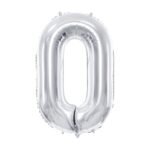 Balon foliowy Cyfra, 86cm, srebrny