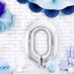 Balon foliowy Cyfra, 35cm srebrny — изображение 2