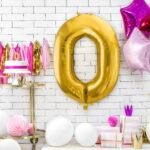 Balon foliowy Cyfra, 86cm, złoty — изображение 2