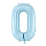 Balon foliowy Cyfra, 86cm, jasny niebieski