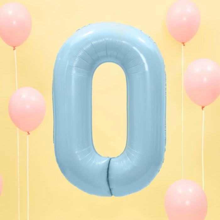 Balon foliowy Cyfra, 86cm, jasny niebieski - Image 2