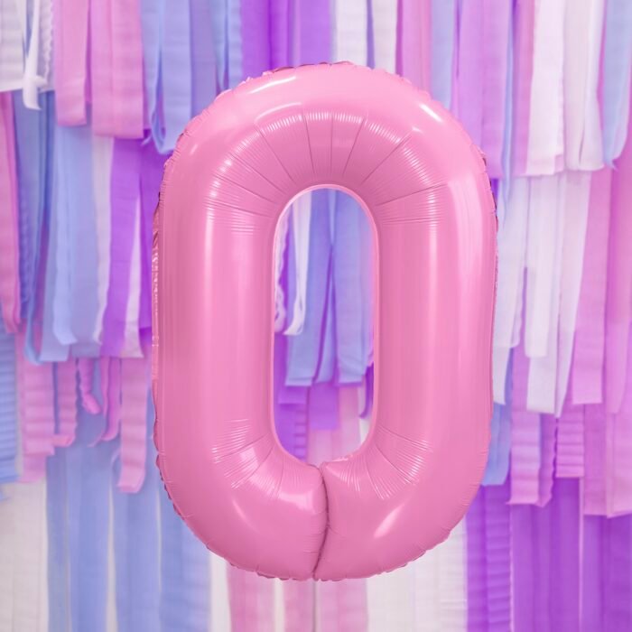 Balon foliowy Cyfra, 86cm, różowy - obrazek 2