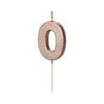 Świeczka urodzinowa Cyferka, różowe złoto, 4.5cm