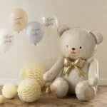 Balon foliowy Miś, 75x84 cm, kremowy - Image 2