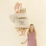 Zestaw balonów foliowych Pastelowy Tort Happy Birthday — изображение 2